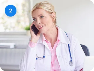 women talking on phone as consultation